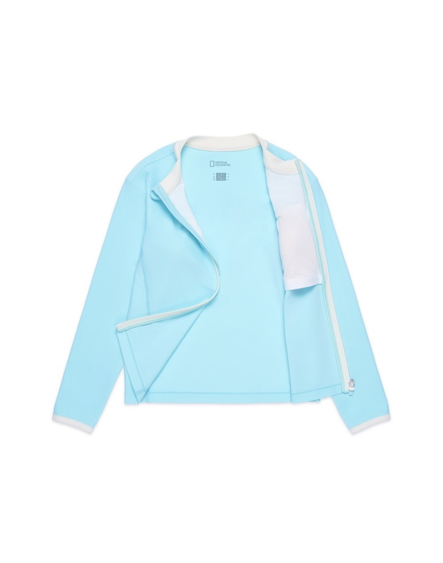 내셔널지오그래픽 키즈 내셔널지오그래픽키즈 K252GRG620 여아 래쉬가드 집업 LIGHTMINT 착용컷