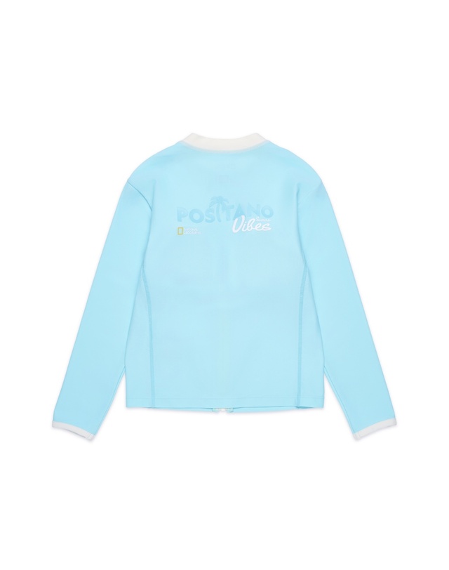 내셔널지오그래픽 키즈 내셔널지오그래픽키즈 K252GRG620 여아 래쉬가드 집업 LIGHTMINT 착용컷
