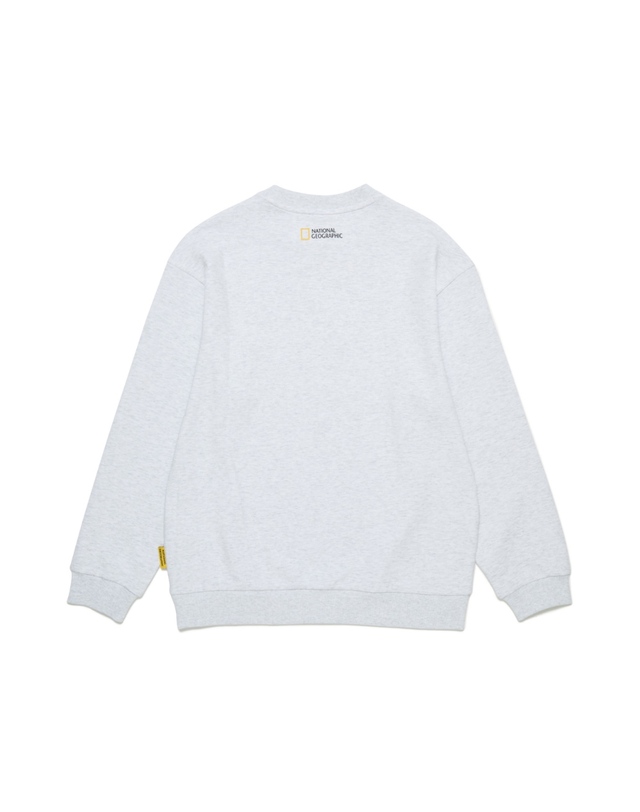 내셔널지오그래픽 키즈 내셔널지오그래픽키즈 K253UPB910 맨투맨 상하 SET WHITE MELANGE 착용컷
