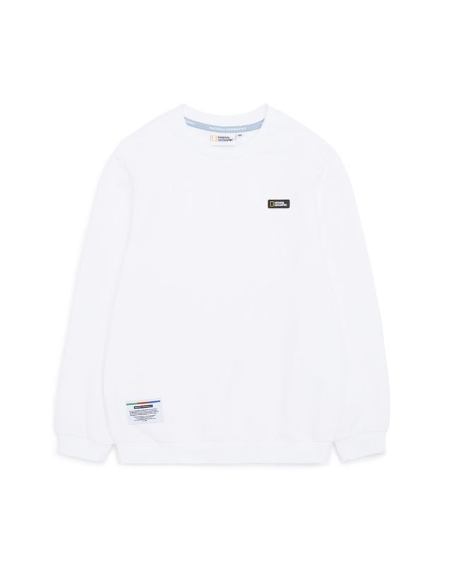 내셔널지오그래픽 키즈 내셔널지오그래픽키즈 K223USW910 폴하스 스몰 로고 맨투맨 4종택 1 착용컷