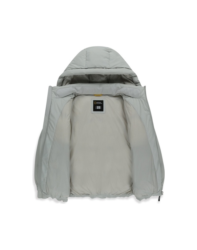 내셔널지오그래픽 키즈 내셔널지오그래픽키즈 [온라인전용] K254UDW902 숏 다운 자켓 L/GREY 착용컷