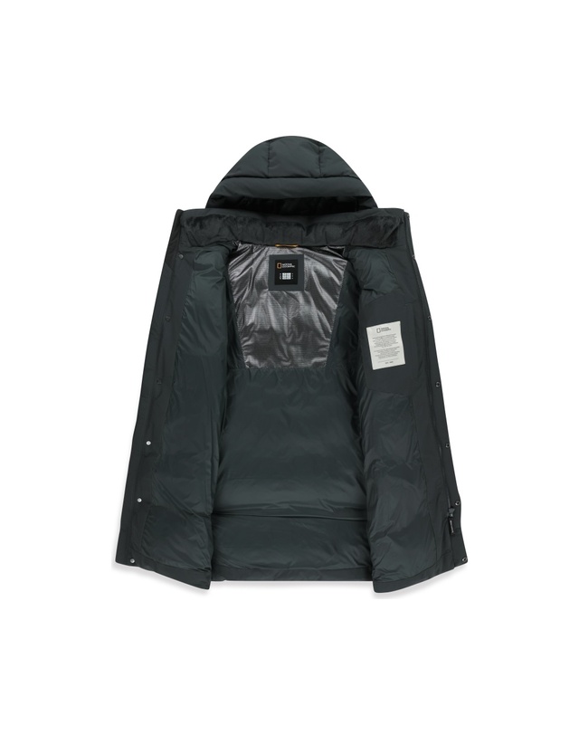 내셔널지오그래픽 키즈 내셔널지오그래픽키즈 K254UDW990 카이만 롱 구스 다운 점퍼 GREY 착용컷