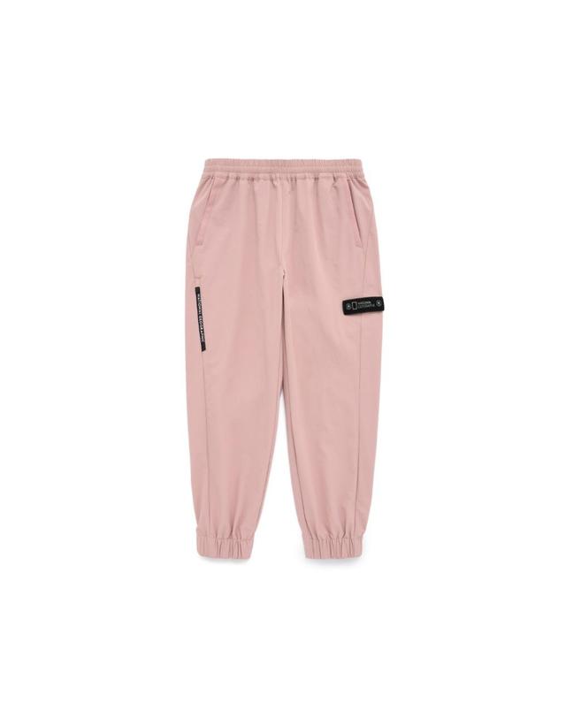 내셔널지오그래픽 키즈 내셔널지오그래픽키즈 K223UPT210 우븐 트레이닝 조거 팬츠 ASH PINK 착용컷