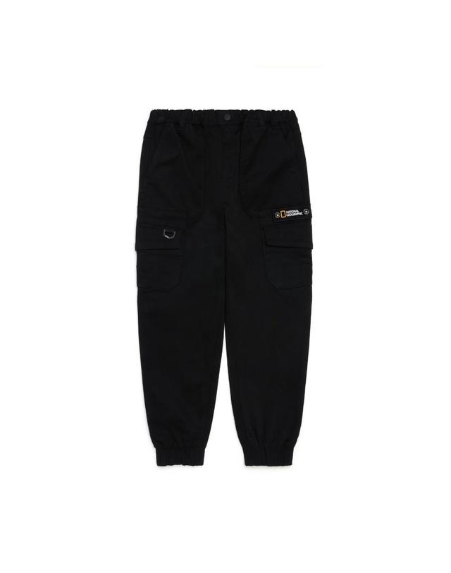 내셔널지오그래픽 키즈 내셔널지오그래픽키즈 K223UPT120 어드벤처 카고 컴포터블 조거 팬츠 BLACK 착용컷