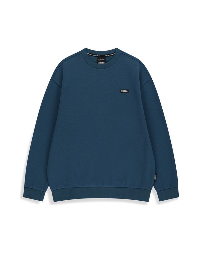 내셔널지오그래픽 키즈 내셔널지오그래픽키즈 K254USW910 백그래픽 맨투맨 (기모) GREY TEAL 착용컷