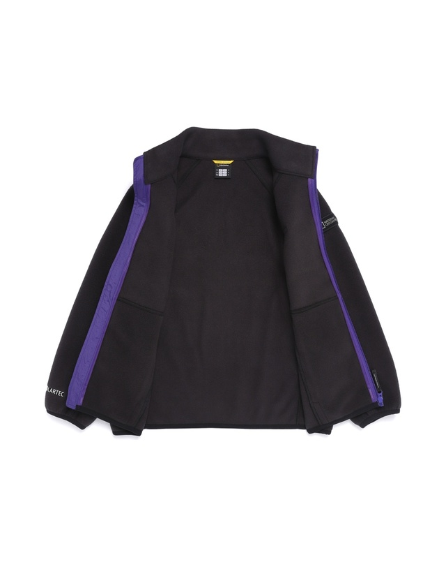 내셔널지오그래픽 키즈 내셔널지오그래픽키즈 K254UFJ810 [POLARTEC] 스탠드넥 플리스 자켓 CARBON BLACK 착용컷