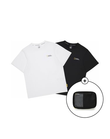 [최대 20% 쿠폰 혜택] K265UPA920 기능성 2PACK 반팔 티셔츠 WHITE/BLACK