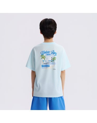 [최대 20% 쿠폰 혜택] K262UTS950 여행 그래픽 반팔 티셔츠 AQUA
