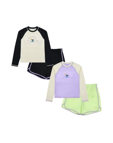 [최대 20% 쿠폰 혜택] K262GRG620 여아 래쉬가드 세트 2종택1