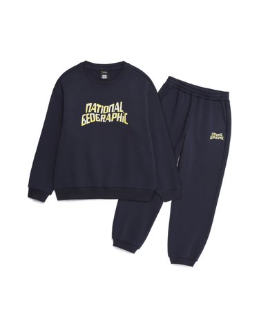 [최대 20% 쿠폰 혜택] K264UPB910 기모 맨투맨 상하 SET NAVY