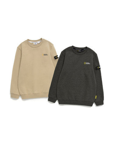 K234USW920 스몰로고 기모 맨투맨 2종택 1