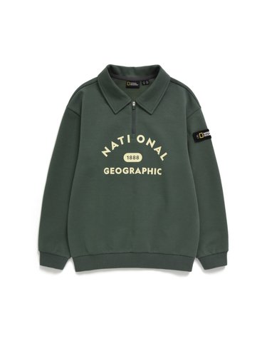 [최대 20% 쿠폰 혜택] K233USW030 반집업 카라 맨투맨 LICHEN KHAKI