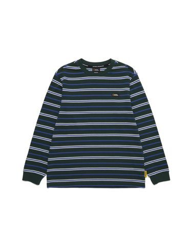 [최대 20% 쿠폰 혜택] K253UTS020 스트라이프 티셔츠 D/GREEN