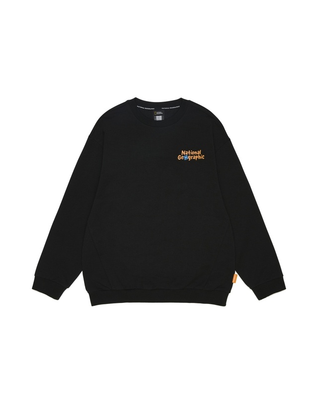 내셔널지오그래픽 키즈 내셔널지오그래픽키즈 [온라인전용] K265UPB901 맨투맨 3PCS SET CARBON BLACK 착용컷