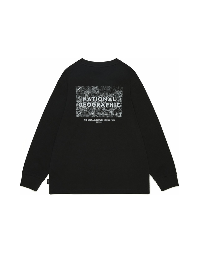 내셔널지오그래픽 키즈 내셔널지오그래픽키즈 K261UTS810 어드벤처 긴팔 티셔츠 CARBON BLACK 착용컷