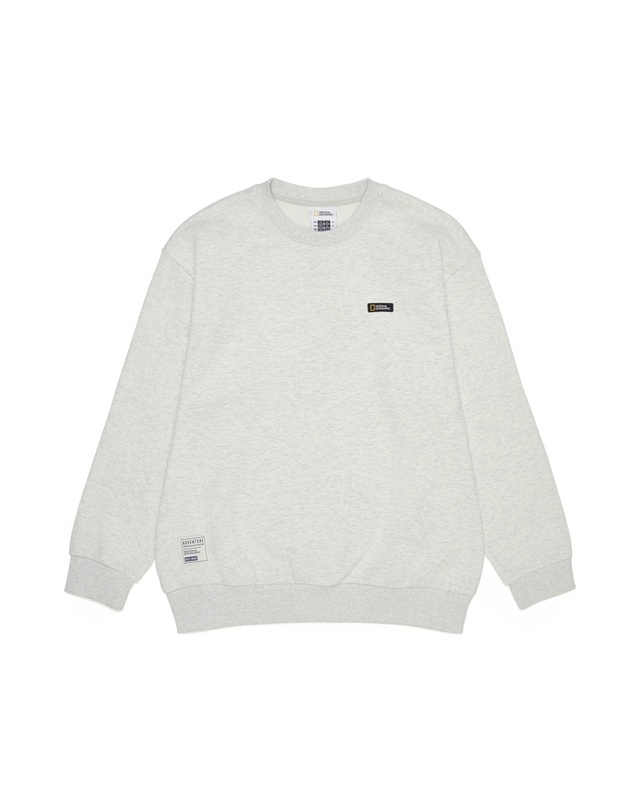 내셔널지오그래픽 키즈 내셔널지오그래픽키즈 K265UPB910 맨투맨 SET WHITE MELANGE 착용컷