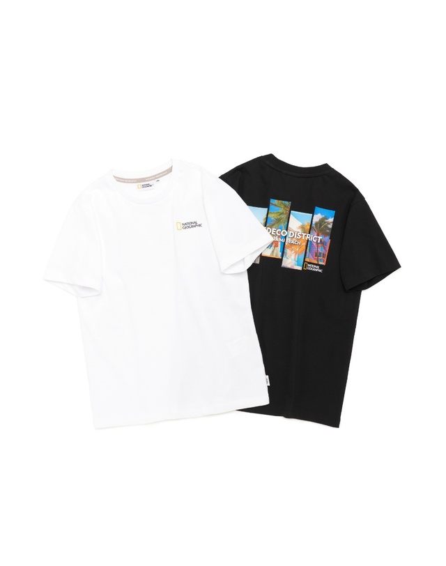 내셔널지오그래픽 키즈 내셔널지오그래픽키즈 K222UTS620 핫썸머 컨셉 반팔 티셔츠 2 WHITE 착용컷