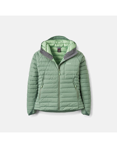 Rab 마이크로라이트 윈드스토퍼 후디(여) Dark Fig Green