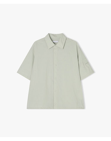 [25SS] LLM31501 민트 나일론 스냅 반팔셔츠