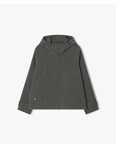 [25SS] LLS22514 그레이 오버핏 후드 숏 점퍼