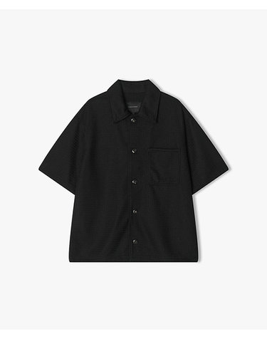 [25SS] LLM32510 블랙 크로셰 하프 셔켓