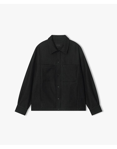 [26SS] LMS32755 차콜 데님 텍스쳐 셋업 셔켓