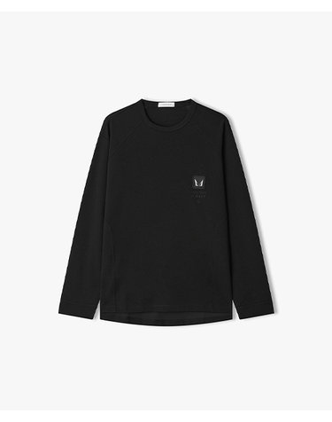 [리버클래시][26SS] LMS41781 블랙 레귤러핏 롱슬리브 티셔츠