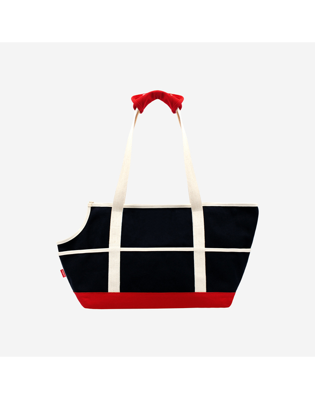 키니키니 ORIGINAL COLOR BLOCK CARRIER BAG-BLACK(캐리어백) 착용컷