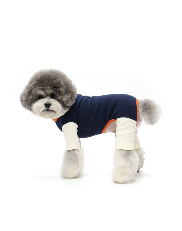 키니키니 COLOR BLOCK ALL IN ONE-NAVY(올인원) 착용컷