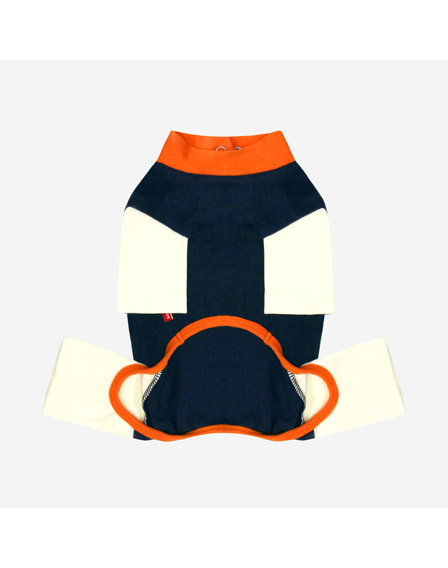 키니키니 COLOR BLOCK ALL IN ONE-NAVY(올인원) 착용컷