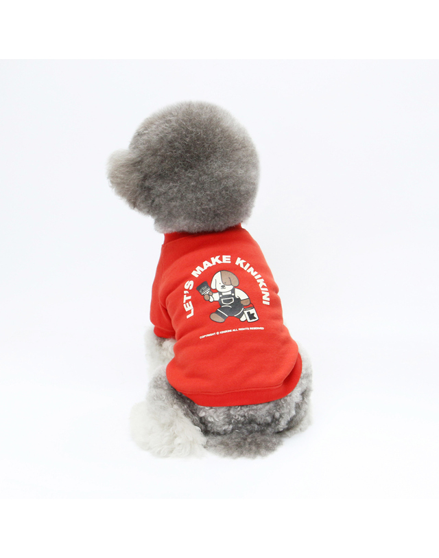 키니키니 KINI PAINTING DOG TSHIRT-RED(반팔티) 착용컷