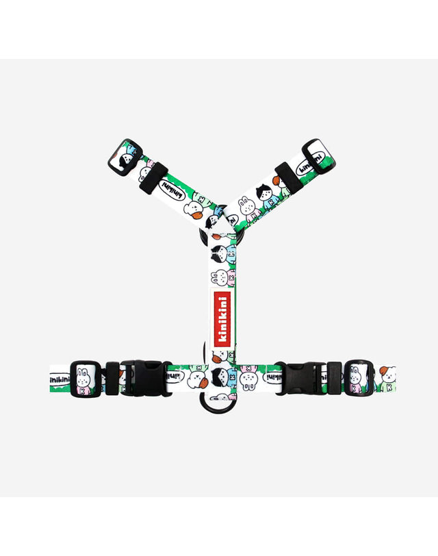 키니키니 KINI FOREST FRIENDS HARNESS-GREEN(H형-하네스) 착용컷