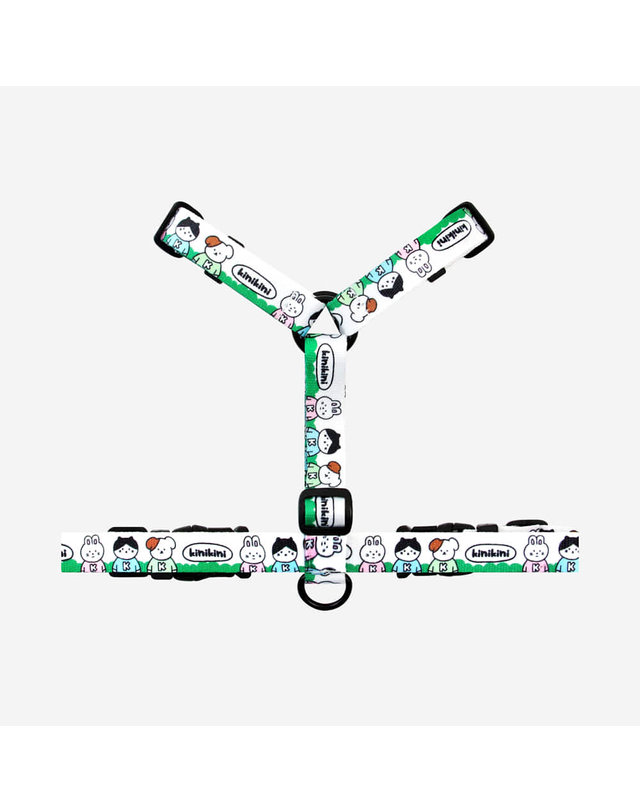 키니키니 KINI FOREST FRIENDS HARNESS-GREEN(H형-하네스) 착용컷