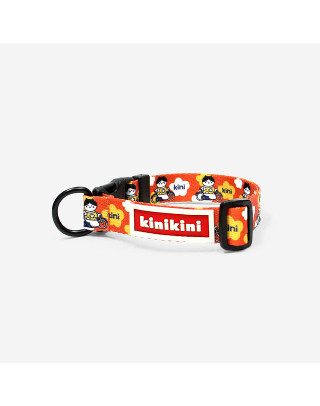 키니키니 RIDING DODO COLLAR-ORANGE(목줄) 착용컷