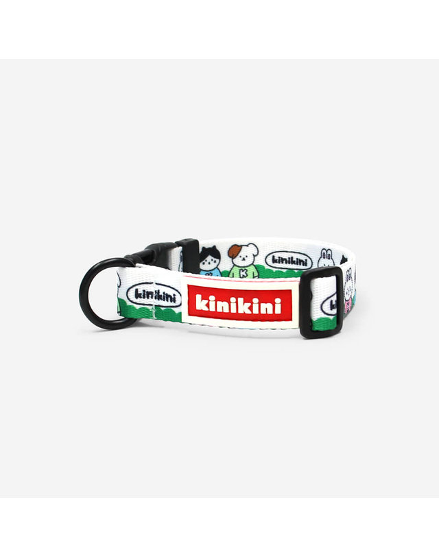 키니키니 KINI FOREST FRIENDS COLLAR-GREEN(목줄) 착용컷