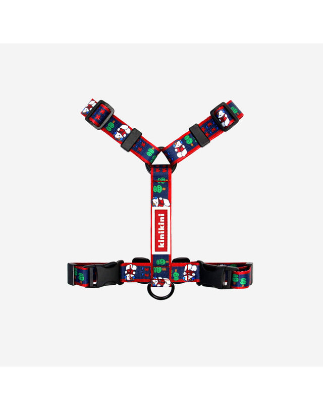 키니키니 READING MOOMOO HARNESS-NAVY(H형-하네스) 착용컷
