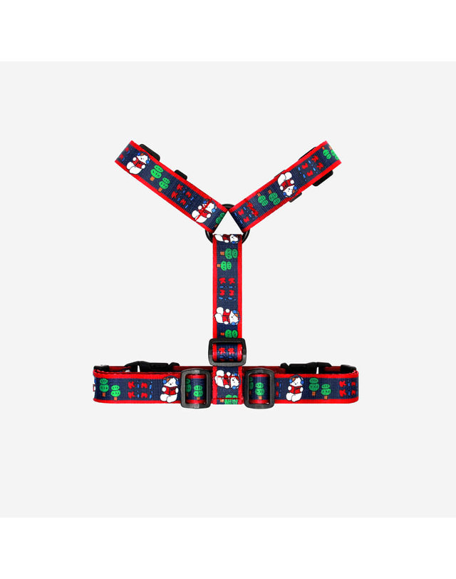 키니키니 READING MOOMOO HARNESS-NAVY(H형-하네스) 착용컷