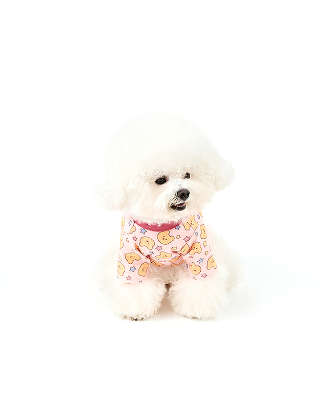 키니키니 [키니키니X어프어프]COVY FACE TSHIRT-PINK(반팔티) 착용컷