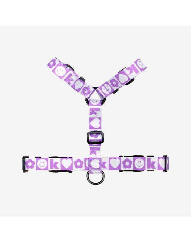 키니키니 KINI SMILE CHECK HARNESS_PURPLE(H형-하네스) 착용컷