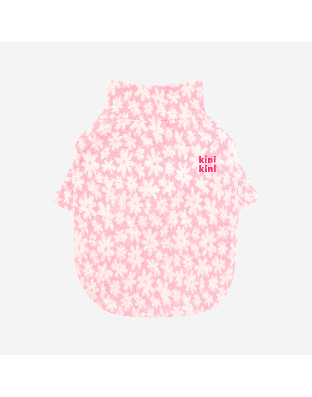 키니키니 FLOWER HALF ZIPUP-PINK(반집업) 착용컷