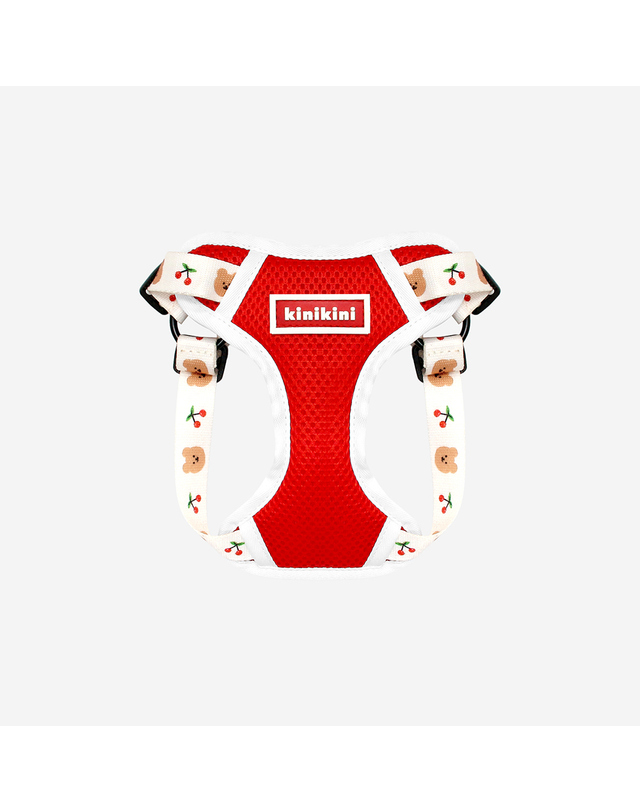 키니키니 DOT CHERRY BEAR MESH HARNESS-IVORY(메쉬하네스) 착용컷
