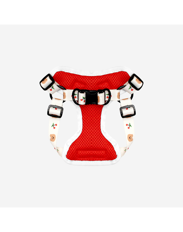 키니키니 DOT CHERRY BEAR MESH HARNESS-IVORY(메쉬하네스) 착용컷