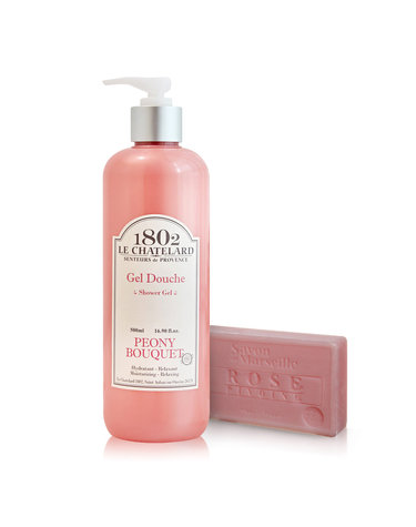 피오니부케 샤워젤 500ml + 사봉 드 마르세이유 로즈피오니 100g