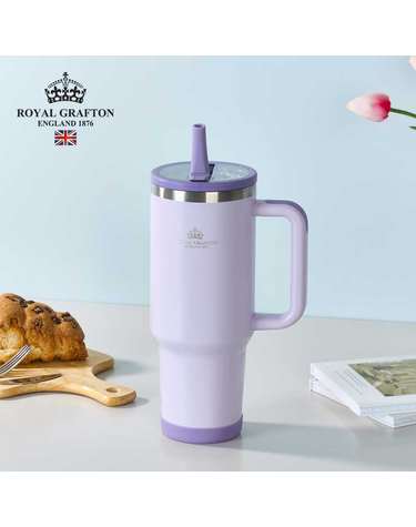 로얄그래프톤 보온/보냉 폴드 스트로우 스텐304 텀블러 1200ml