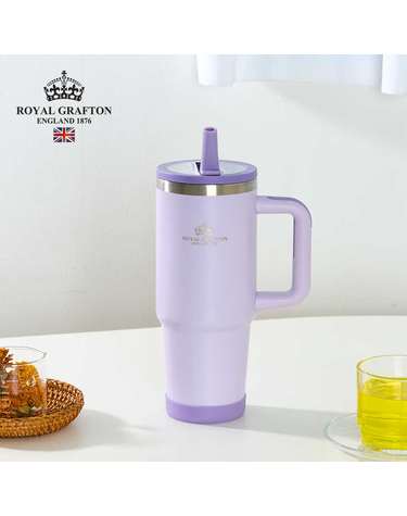 로얄그래프톤 보온/보냉 폴드 스트로우 스텐304 텀블러 900ml