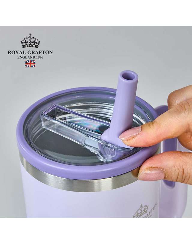 로얄그래프톤 로얄그래프톤 보온/보냉 폴드 스트로우 스텐304 텀블러 1200ml 착용컷