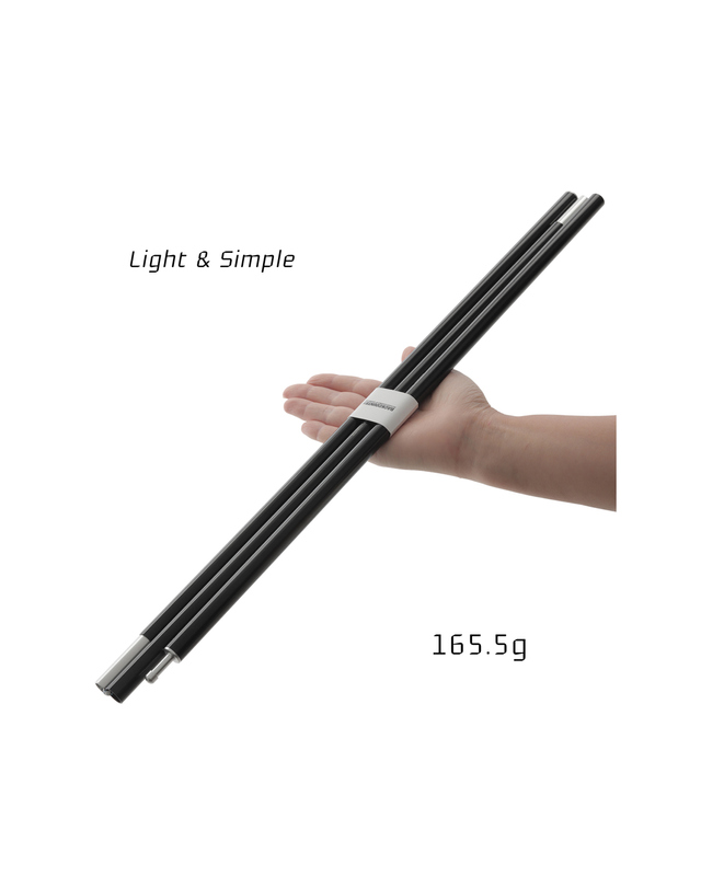 백컨트리 백컨트리 사이드 타프 폴 150cm DAC 타프 폴대 텐트지지대 착용컷