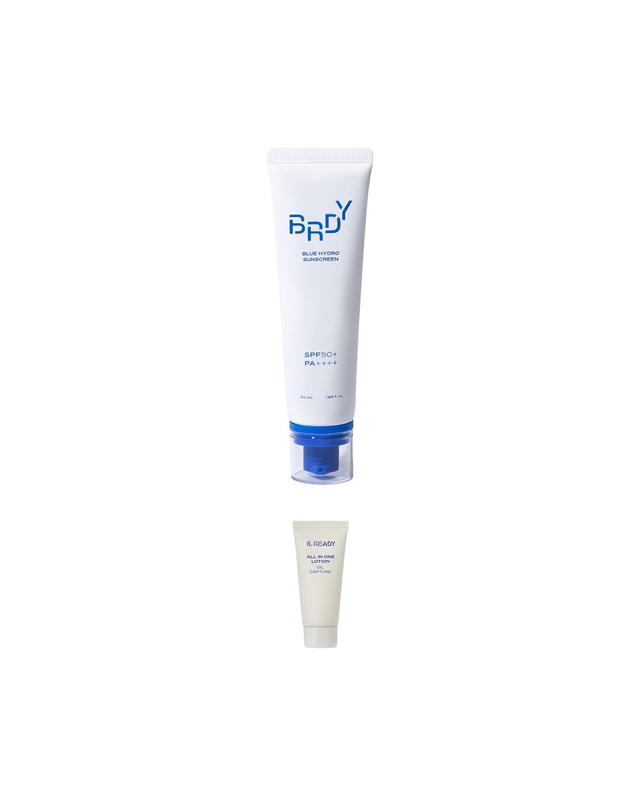 비레디 블루 수분 선크림 50ml 착용컷