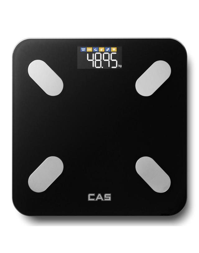 카스 카스 CAS 스마트인 바디 블루투스 체성분 체지방 체중계 BFA-S12 블랙 착용컷