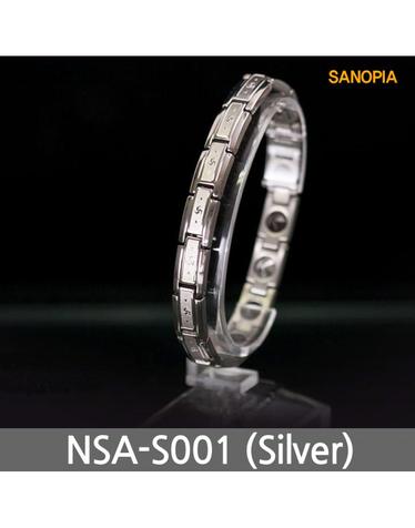 사노피아 써지컬 게르마늄 자석팔찌 NSA-S001 (실버)